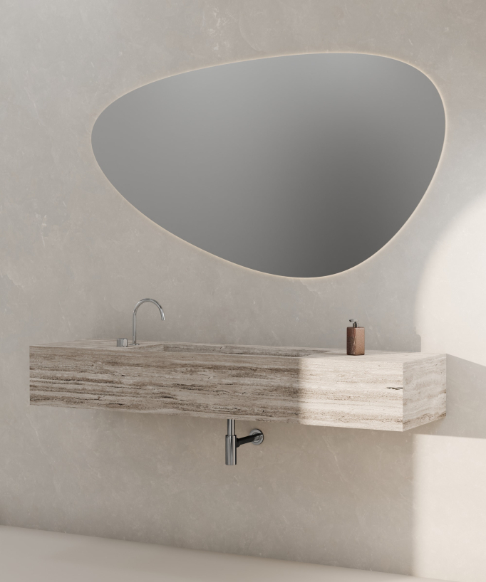 Miscelatore lavabo 2 fori senza regolazione portata Cromato - Leros
