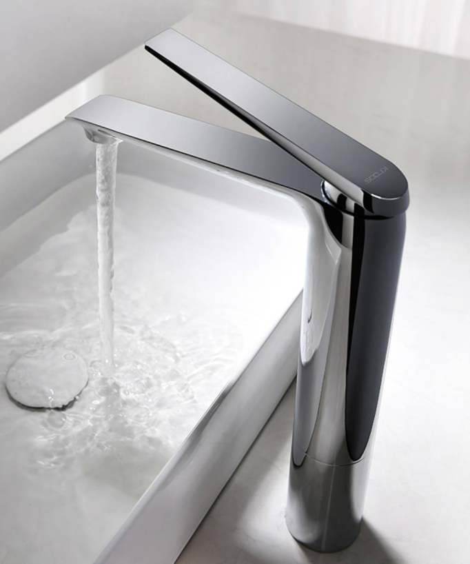Miscelatore lavabo alto cromato - Ptolémée - small
