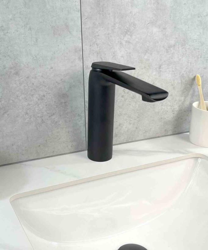 Rubinetto miscelatore lavabo medio-alto nero - Ptolémée