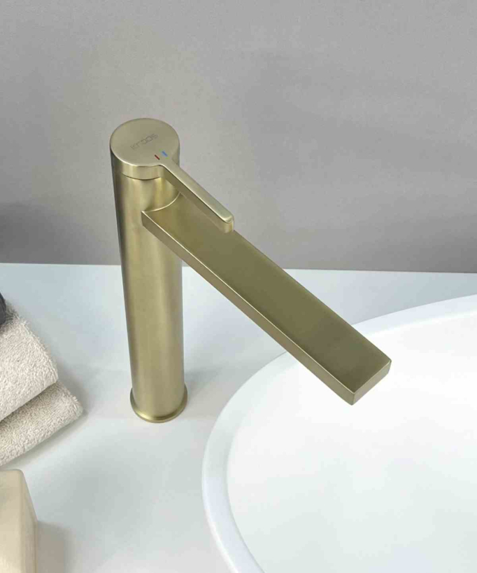 Miscelatore lavabo oro spazzolato - Mintaka