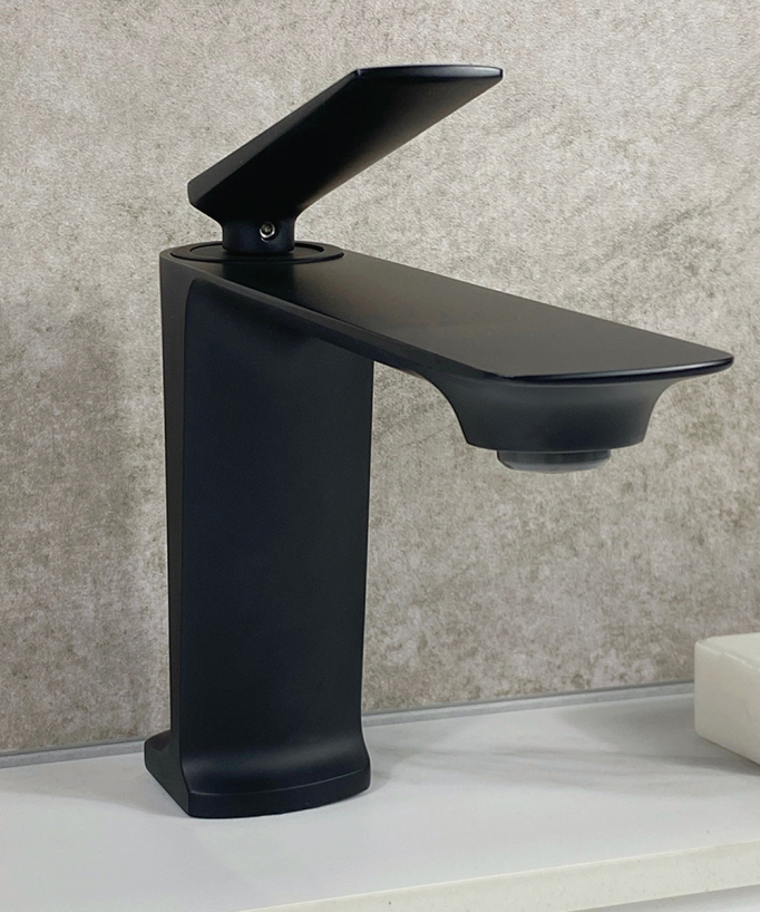 Miscelatore lavabo moderno Nero - Tureis