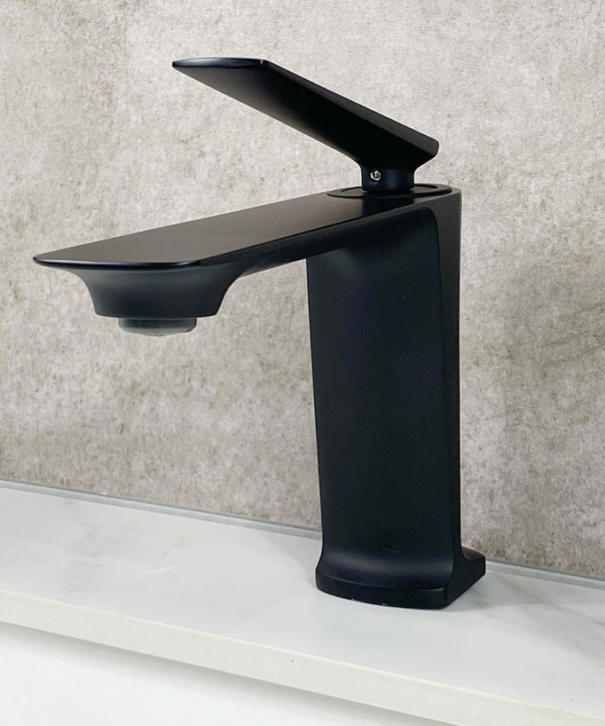 Miscelatore lavabo moderno Nero - Tureis