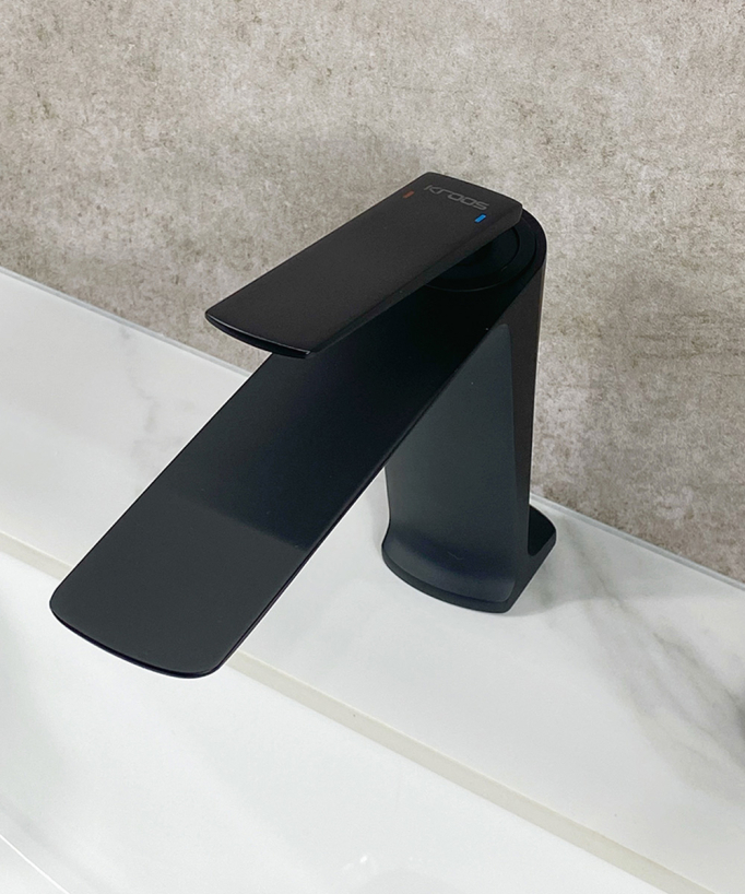 Miscelatore lavabo moderno Nero - Tureis