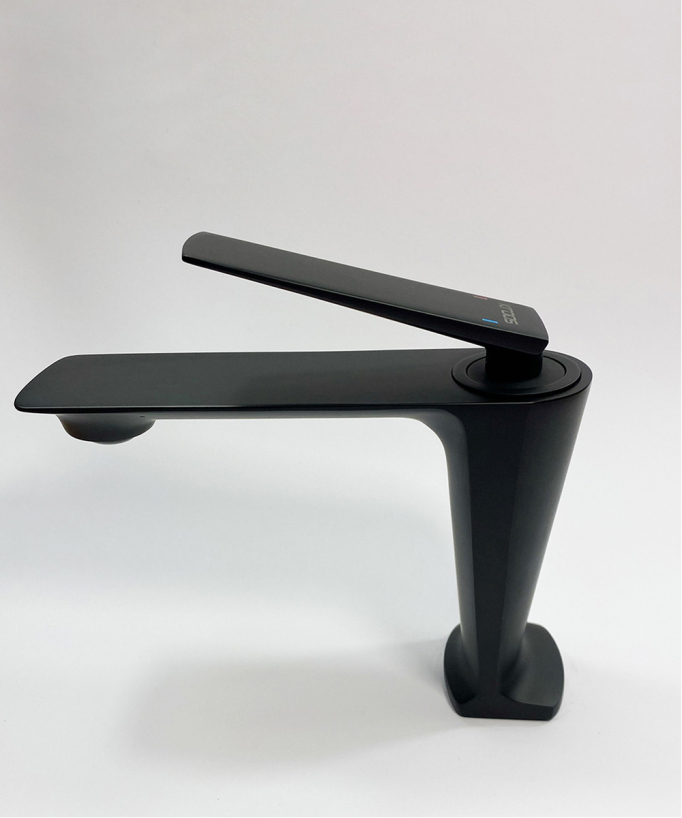 Miscelatore lavabo moderno Nero - Tureis