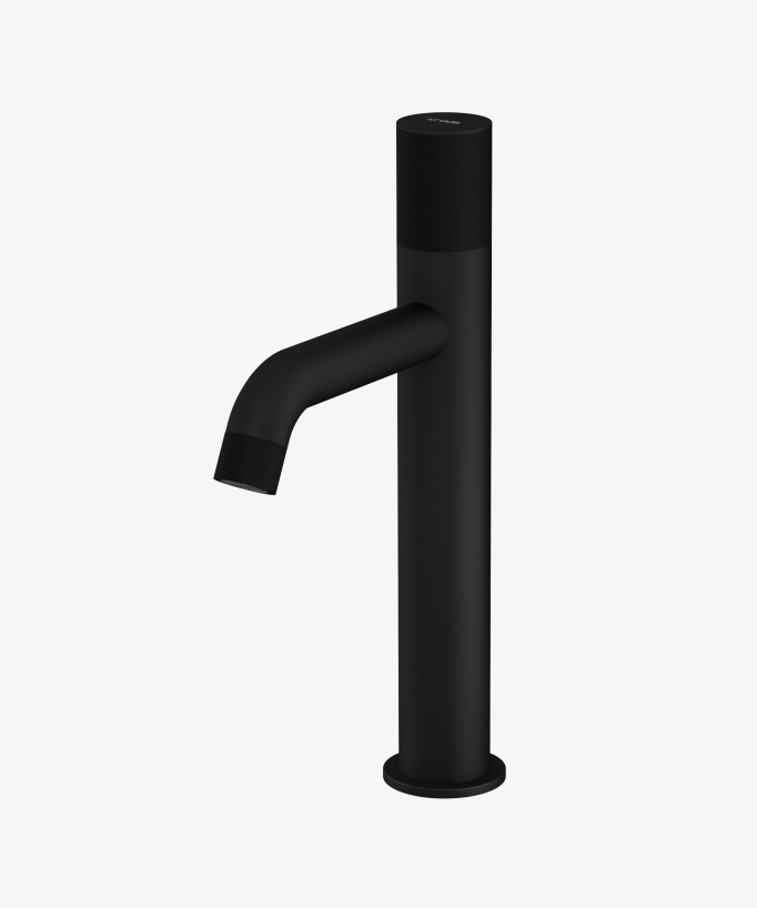 Rubinetto miscelatore lavabo design nero senza limitatore di portata - Leros - small