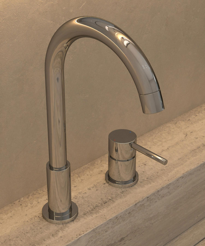 Miscelatore lavabo 2 fori cromato - Corbeau
