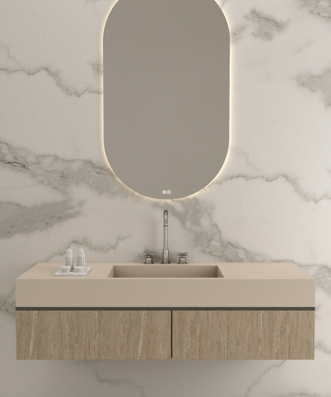 Rubinetto lavabo a ponte cromato - Corbeau