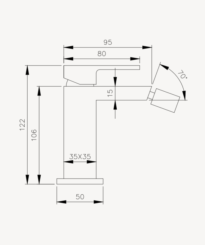 Miscelatore bidet Nickel spazzolato - Sirius