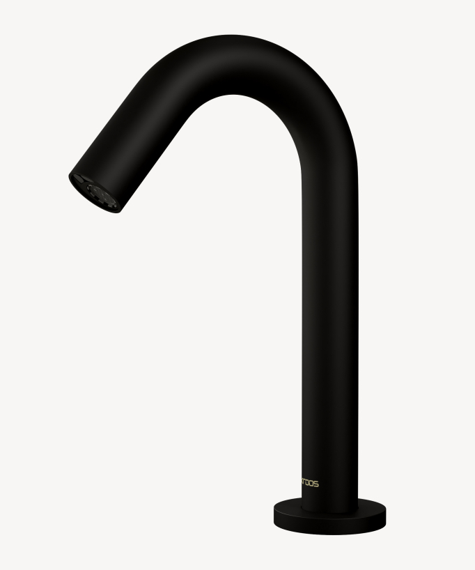 Rubinetto automatico per lavabo da appoggio, acqua fredda nero – Corbeau