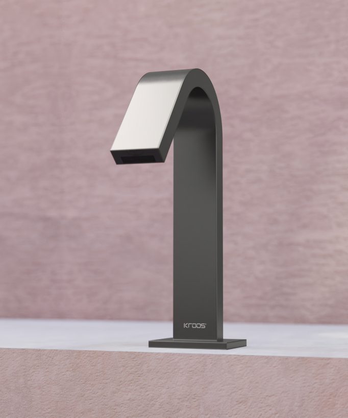 Rubinetto automatico per lavabo, acqua fredda gunmetal – Fiumina