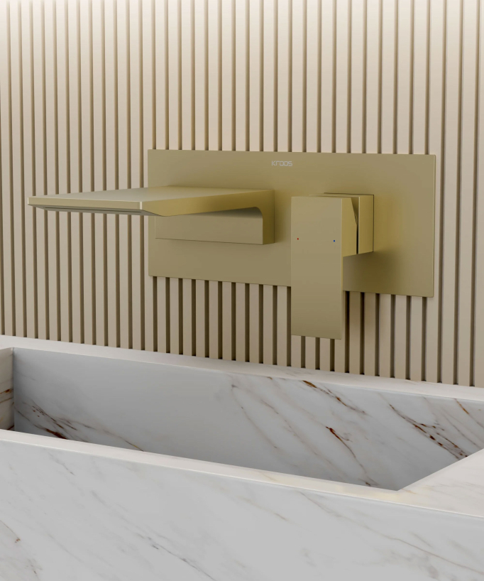 Miscelatore lavabo a parete a cascata - Thilia