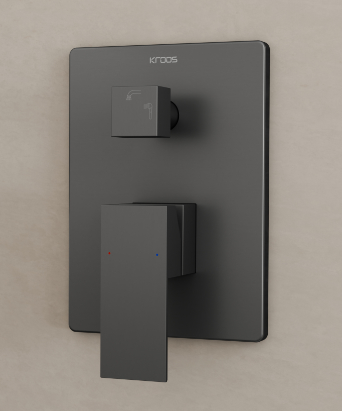 Miscelatore per vasca da incasso Gunmetal - Thilia