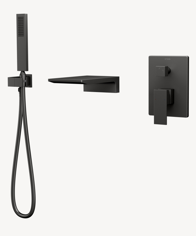 Miscelatore per vasca da incasso Gunmetal - Thilia