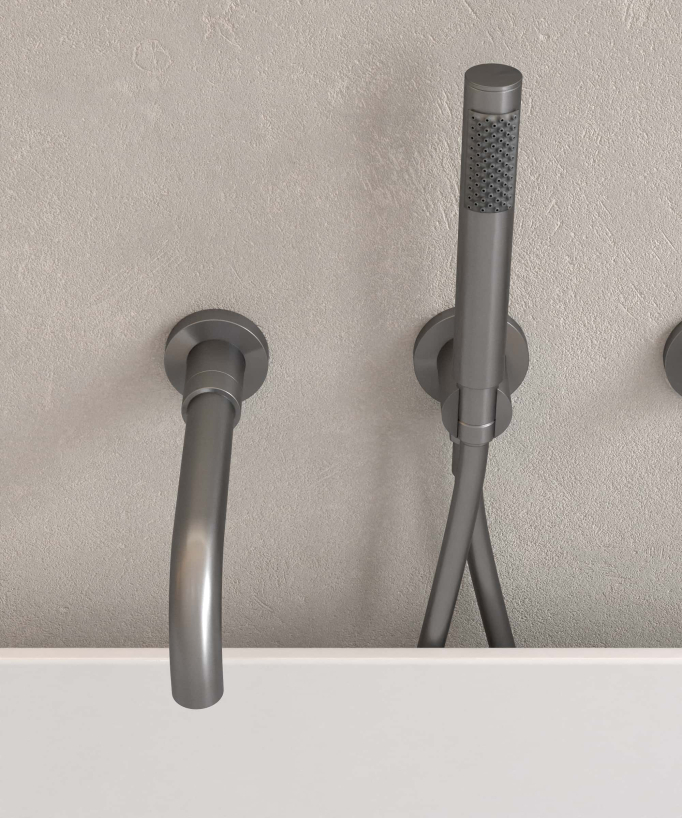 Miscelatore vasca da incasso 4 fori gunmetal - Corbeau