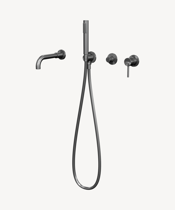 Miscelatore vasca da incasso 4 fori gunmetal - Corbeau