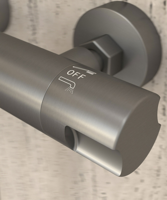 Miscelatore termostatico per doccia Gun metal - Corbeau