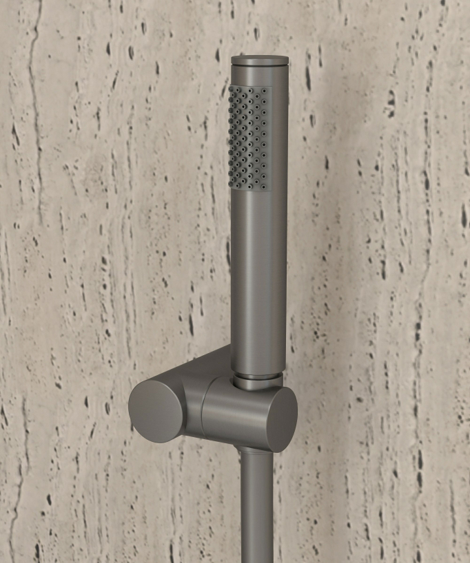 Miscelatore vasca a parete termostatico gunmetal - Corbeau