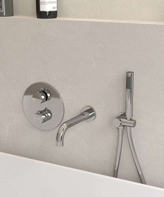 Miscelatore vasca da incasso termostatico cromato - Corbeau - small