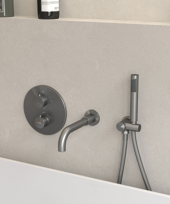 Miscelatore vasca da incasso termostatico gunmetal - Corbeau