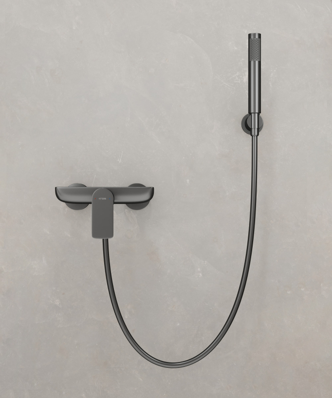 Miscelatore doccia a parete gun metal – Nunki