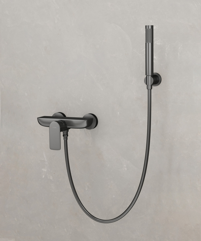 Miscelatore doccia a parete gun metal – Nunki