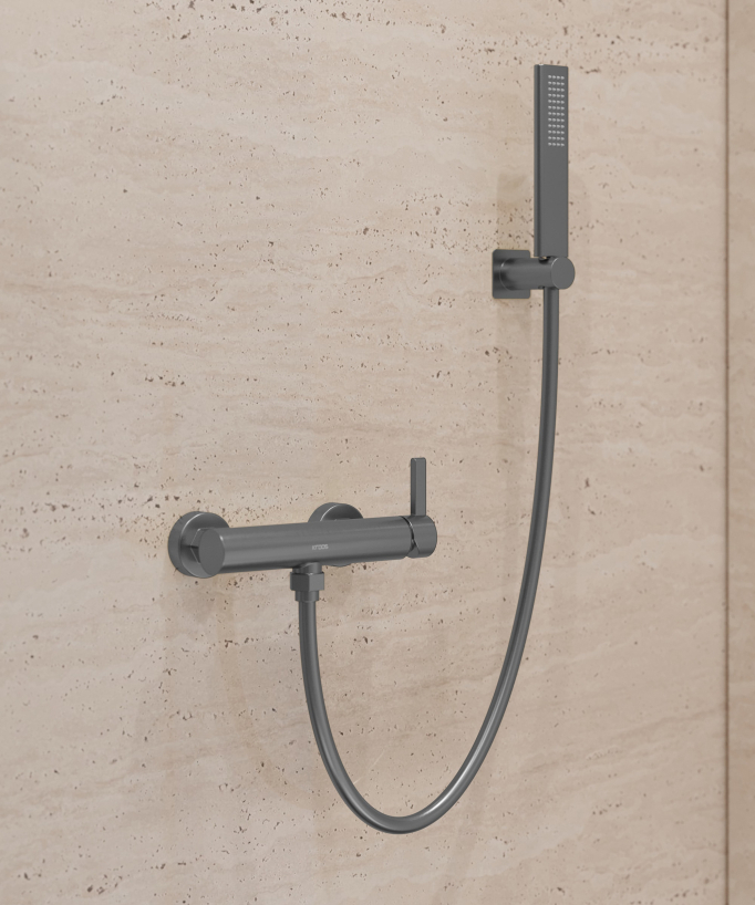 Miscelatore doccia a parete Gun metal - Fiumina