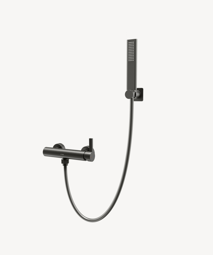 Miscelatore doccia a parete Gun metal - Fiumina