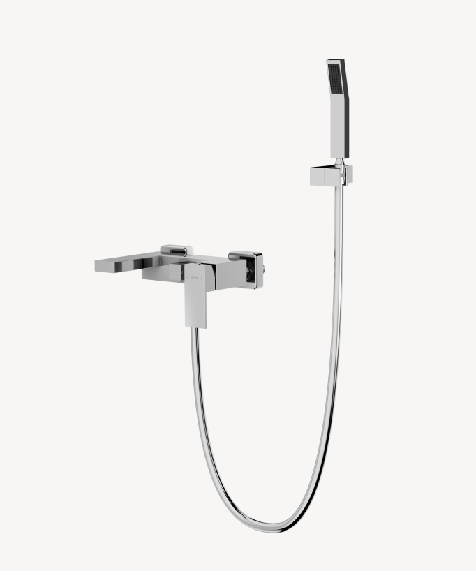 Miscelatore per vasca-doccia a muro Cromato - Sirius - small