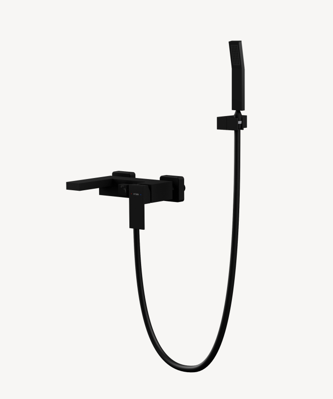 Miscelatore per vasca-doccia a muro Nero - Sirius - small