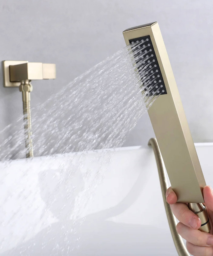 Rubinetto per vasca a cascata da incasso Dorato spazzolato - Matera