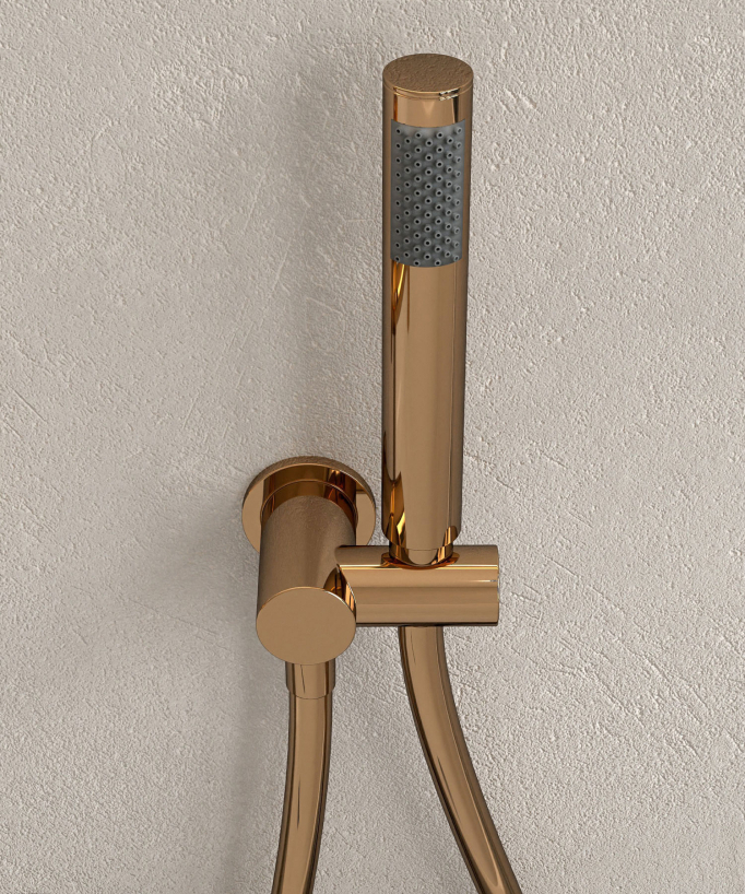 Rubinetto miscelatore vasca da incasso oro rosa - Corbeau