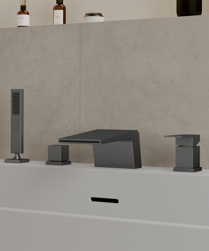 Miscelatore per vasca da appoggio Gunmetal - Thilia - small