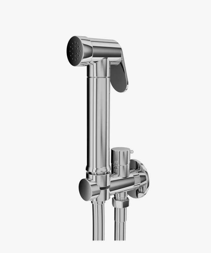Kit doccetta WC da parete rotonda