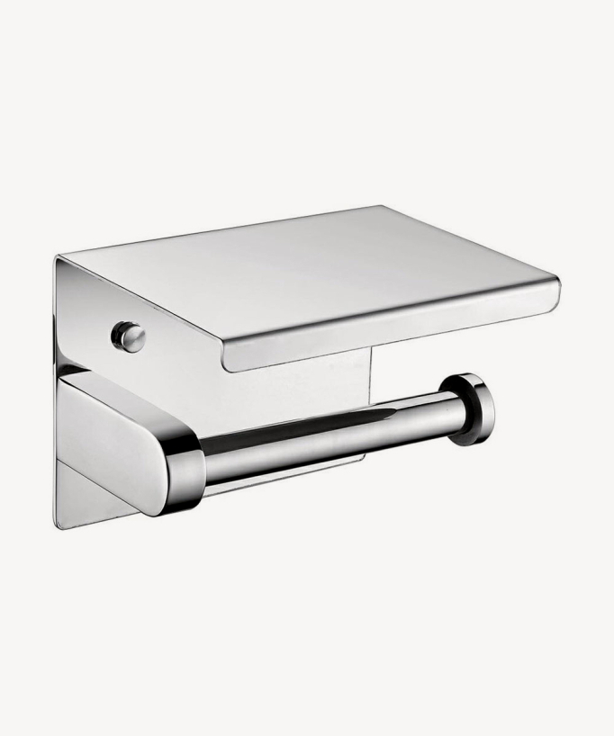 Porta rotolo WC con supporto smartphone