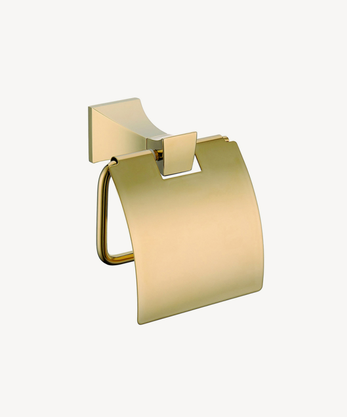 Porta rotolo WC a parete con coperchio - Chloe - small