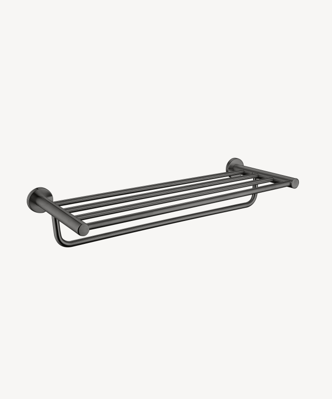 Portasalviette a muro con ripiano Gunmetal - Corbeau - small