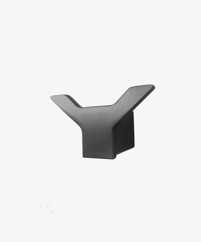 Appendiabiti doppio da parete Gunmetal - Sirius