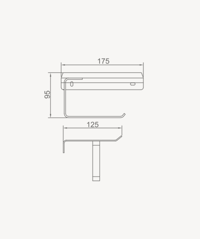 Portarotolo WC a muro Nickel spazzolato - Corbeau