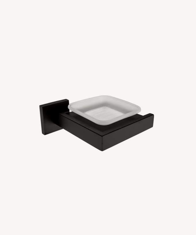 Portasapone quadrato Nero - Nara