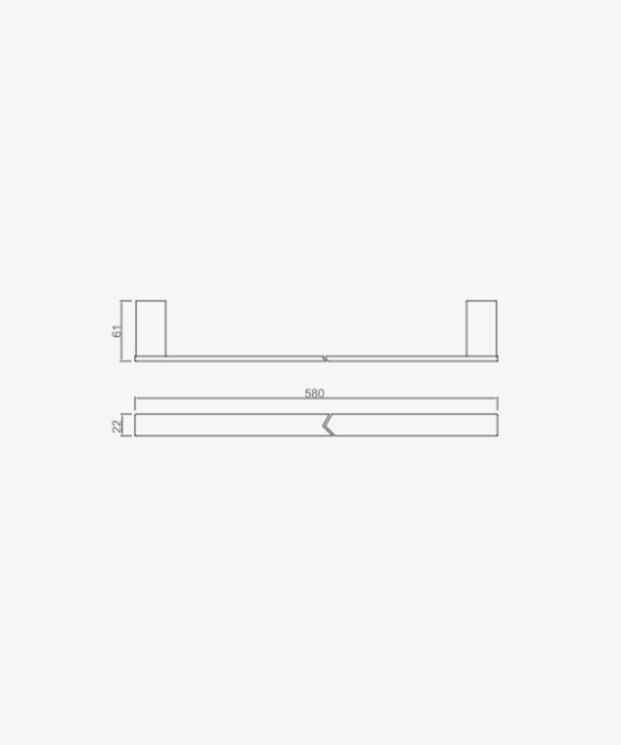 Portasalviette singolo Nickel spazzolato - Sirius