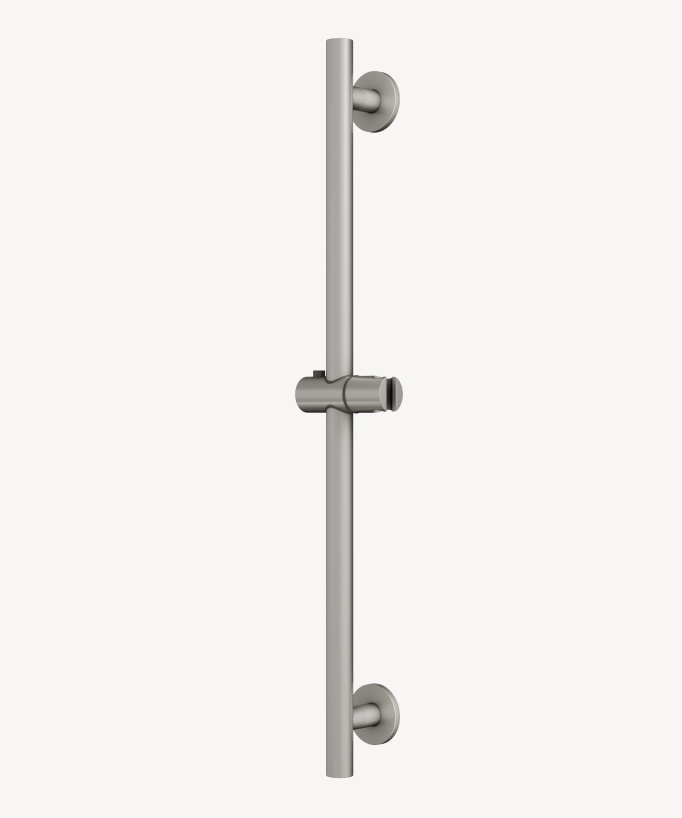 Barra doccia tonda Nickel spazzolato - Corbeau