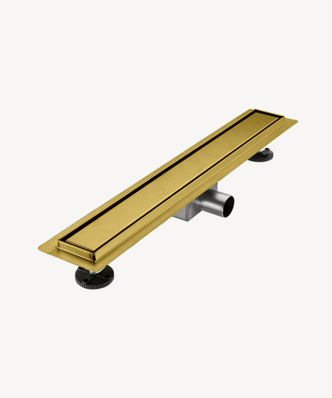Canale doccia in acciaio inox Dorato spazzolato - 80 cm