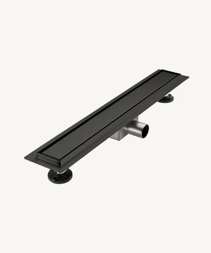 Canale doccia in acciaio inox Gunmetal - 80 cm