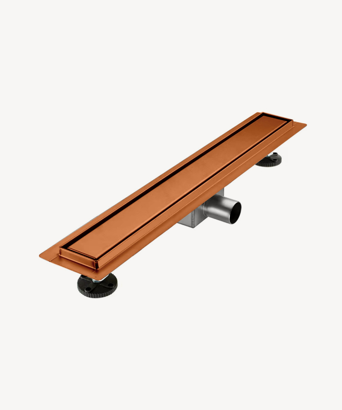 Canale doccia in acciaio inox Oro rosa spazzolato - 1100 mm