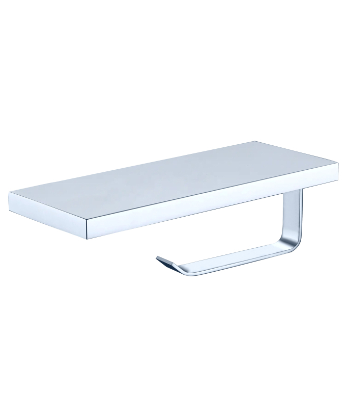 Portarotolo WC con supporto telefono Cromato - Sirius