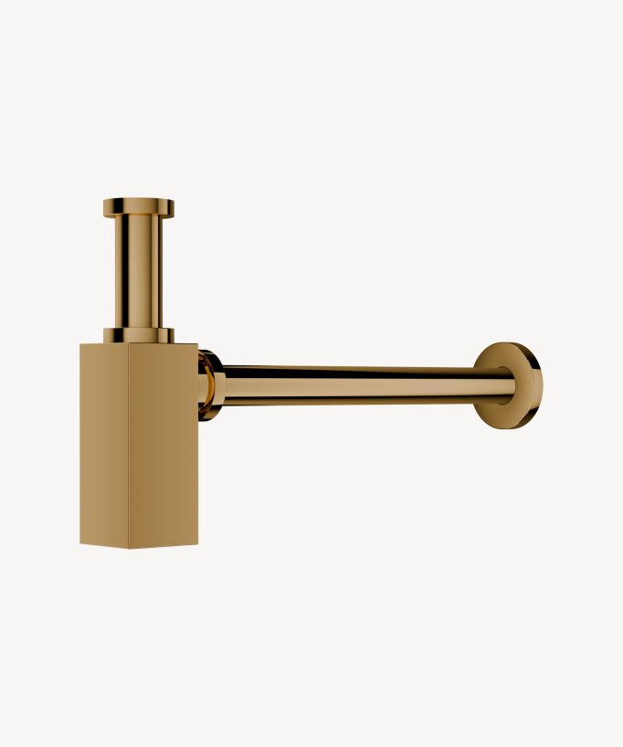 Sifone lavabo quadrato Dorato