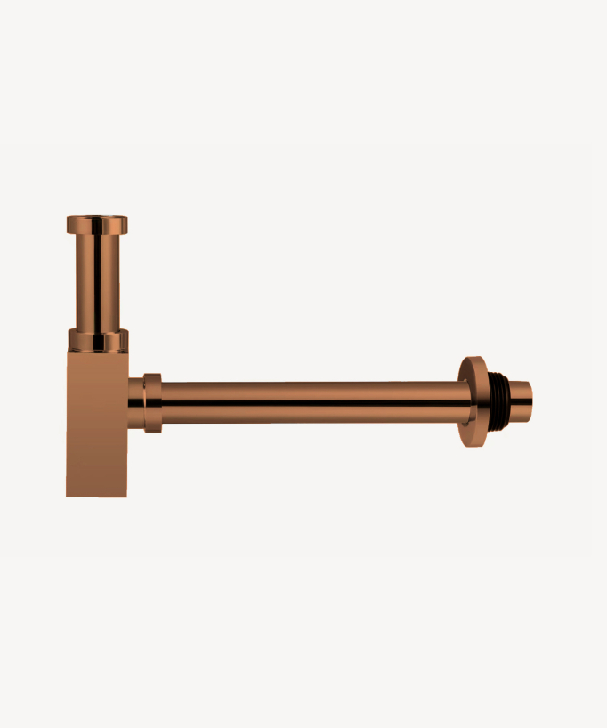 Sifone per lavabo quadrato - oro rosa