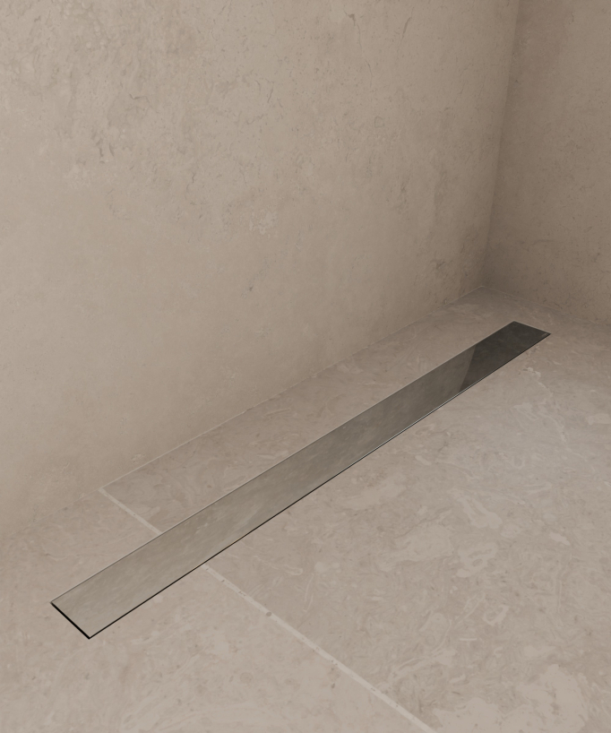 Canale doccia in acciaio inox Cromato - 900 mm - small