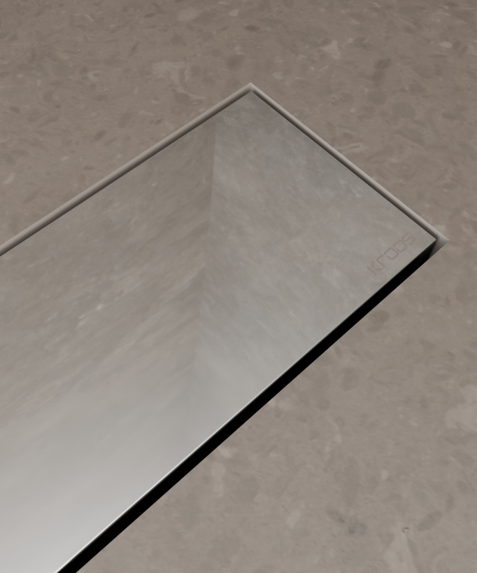 Canale doccia in acciaio inox Cromato - 900 mm