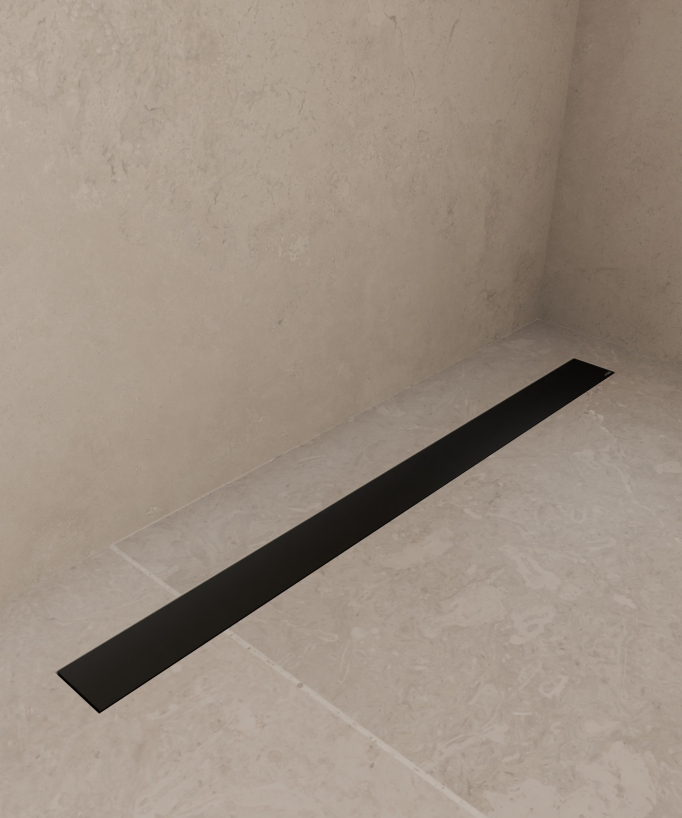 Canale doccia in acciaio inox Nero - 900 mm